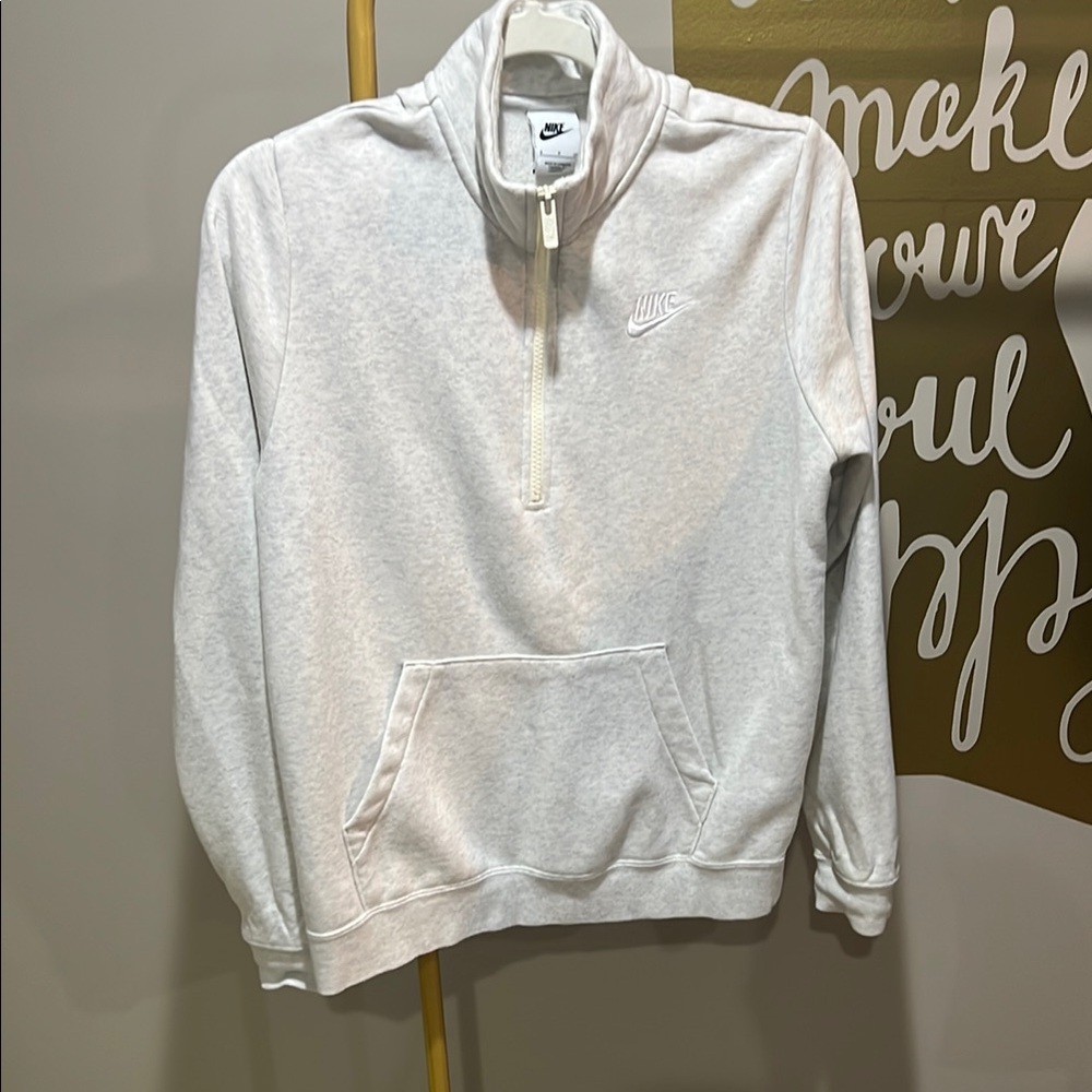 Nike Light Gray Half-Zip Pullover